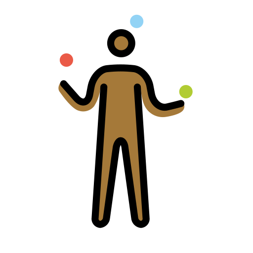 Man Juggling: Medium-Dark Skin Tone on OpenMoji