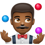 Man Juggling: Medium-Dark Skin Tone on WhatsApp