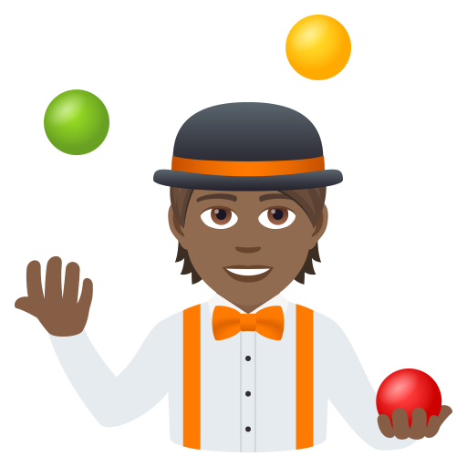 Juggling: Medium-Dark Skin Tone on JoyPixels
