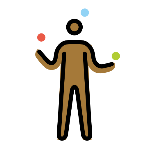 Juggling: Medium-Dark Skin Tone on OpenMoji