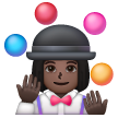 Woman Juggling: Dark Skin Tone on Samsung