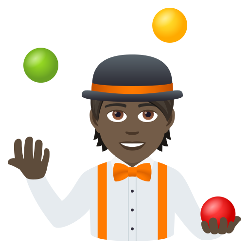 Juggling: Dark Skin Tone on JoyPixels