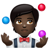 Juggling: Dark Skin Tone on WhatsApp
