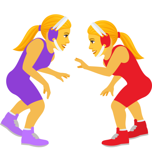 Women Wrestling on JoyPixels