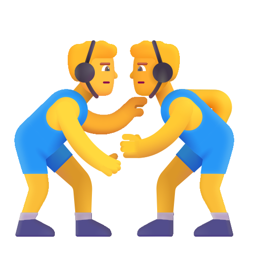 Men Wrestling on Microsoft 3D