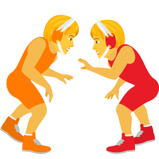 Wrestlers on JoyPixels