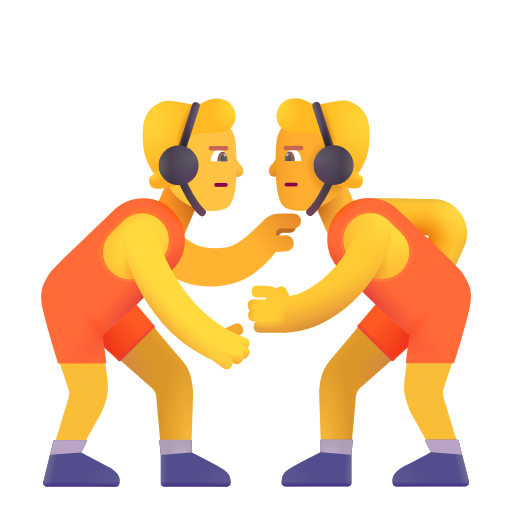 Wrestlers on Microsoft 3D