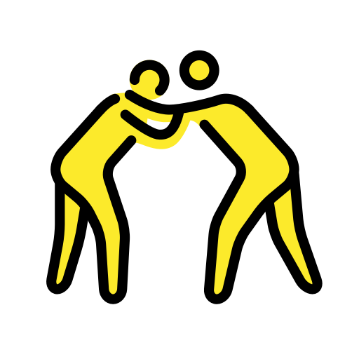 Wrestlers on OpenMoji