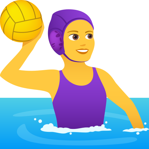 Woman Playing Water Polo on JoyPixels