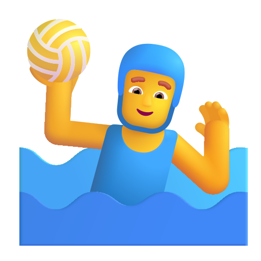Man Playing Water Polo on Microsoft 3D