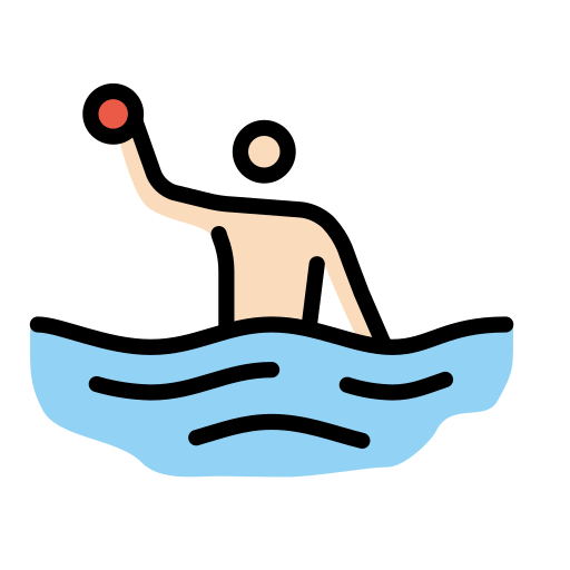 Man Playing Water Polo: Light Skin Tone on OpenMoji