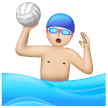 Man Playing Water Polo: Light Skin Tone on Samsung