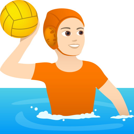 Water Polo: Light Skin Tone on JoyPixels