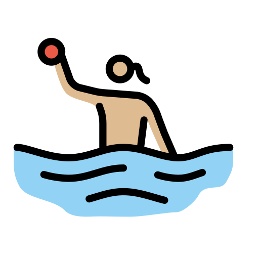 Woman Playing Water Polo: Medium-Light Skin Tone on OpenMoji