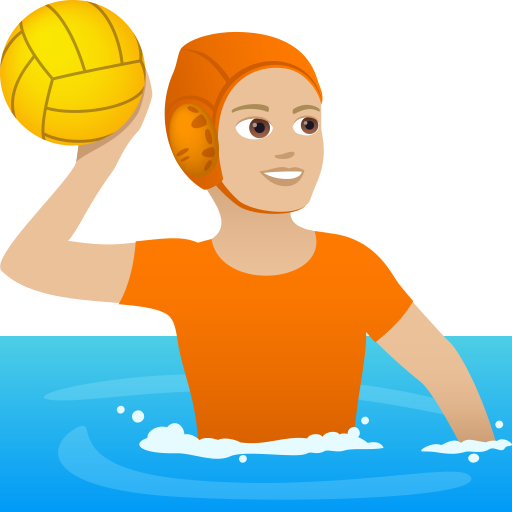 Water Polo: Medium-Light Skin Tone on JoyPixels