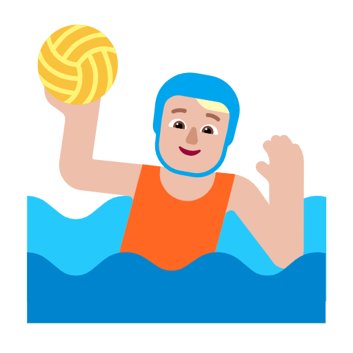 Water Polo: Medium-Light Skin Tone on Microsoft Fluent