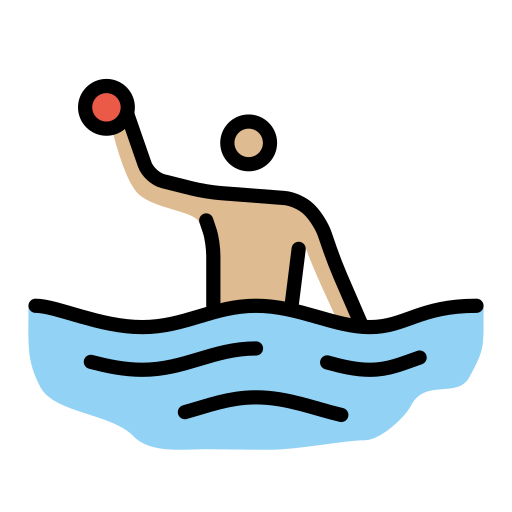 Water Polo: Medium-Light Skin Tone on OpenMoji