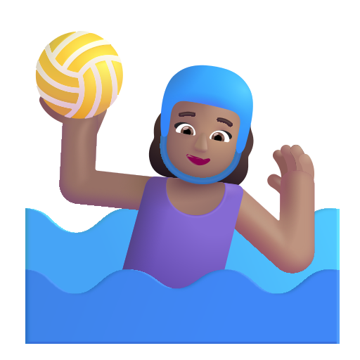 Woman Playing Water Polo: Medium Skin Tone on Microsoft 3D