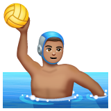 Man Playing Water Polo: Medium Skin Tone on WhatsApp