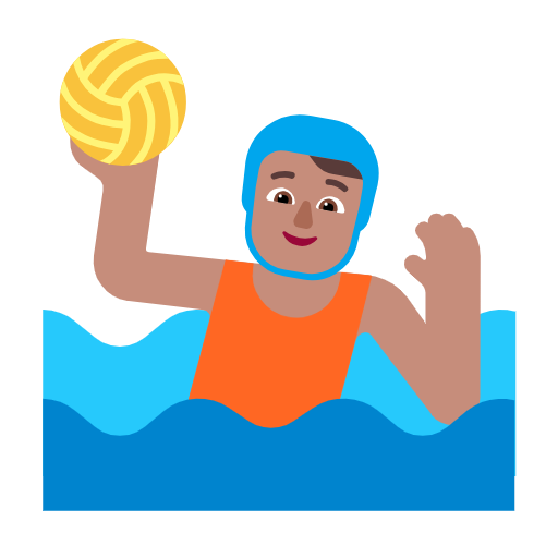 Water Polo: Medium Skin Tone on Microsoft Fluent