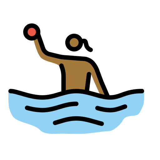 Woman Playing Water Polo: Medium-Dark Skin Tone on OpenMoji