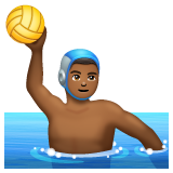 Man Playing Water Polo: Medium-Dark Skin Tone on WhatsApp
