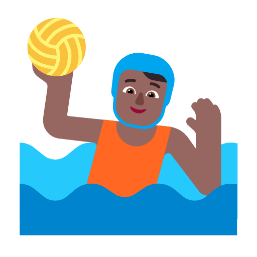 Water Polo: Medium-Dark Skin Tone on Microsoft Fluent