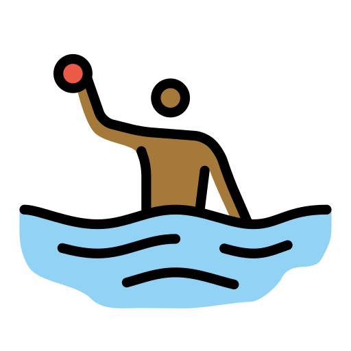 Water Polo: Medium-Dark Skin Tone on OpenMoji