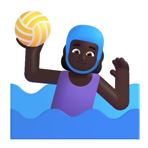 Woman Playing Water Polo: Dark Skin Tone on Microsoft 3D