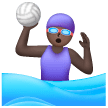 Woman Playing Water Polo: Dark Skin Tone on Samsung