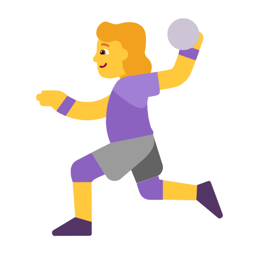 Woman Playing Handball on Microsoft Fluent