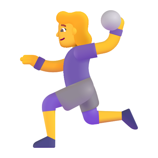 Woman Playing Handball on Microsoft 3D