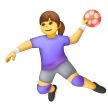 Woman Playing Handball on Samsung