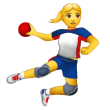 Woman Playing Handball on WhatsApp