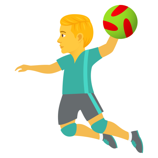 Man Playing Handball on JoyPixels