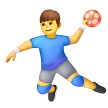 Man Playing Handball on Samsung