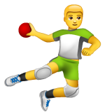 Man Playing Handball on WhatsApp