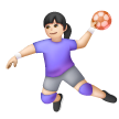 Woman Playing Handball: Light Skin Tone on Samsung