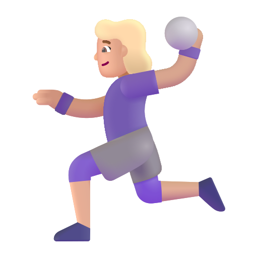 Woman Playing Handball: Medium-Light Skin Tone on Microsoft 3D