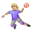 Woman Playing Handball: Medium-Light Skin Tone on Samsung