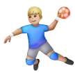 Man Playing Handball: Medium-Light Skin Tone on Samsung