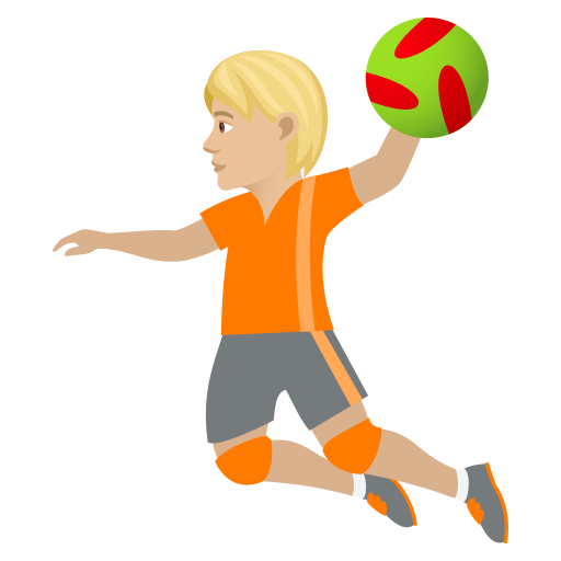 Handball: Medium-Light Skin Tone on JoyPixels