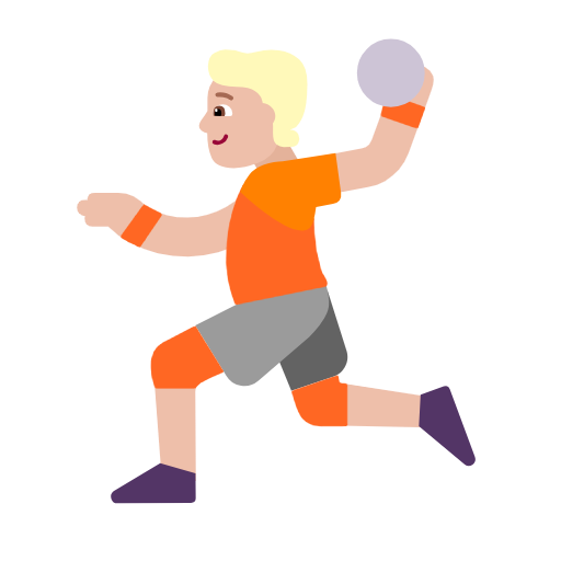 Handball: Medium-Light Skin Tone on Microsoft Fluent