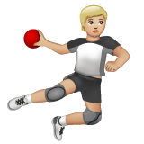 Handball: Medium-Light Skin Tone on WhatsApp