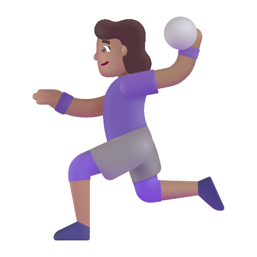 Woman Playing Handball: Medium Skin Tone on Microsoft 3D