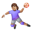 Woman Playing Handball: Medium Skin Tone on Samsung
