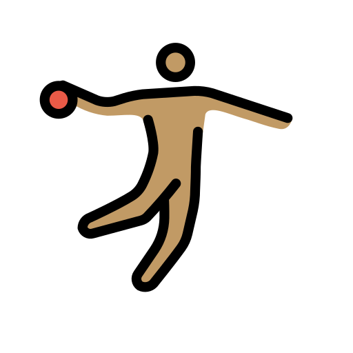 Man Playing Handball: Medium Skin Tone on OpenMoji