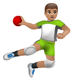 Man Playing Handball: Medium Skin Tone on WhatsApp