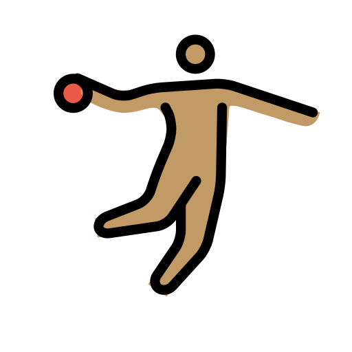 Handball: Medium Skin Tone on OpenMoji