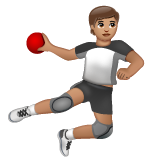 Handball: Medium Skin Tone on WhatsApp